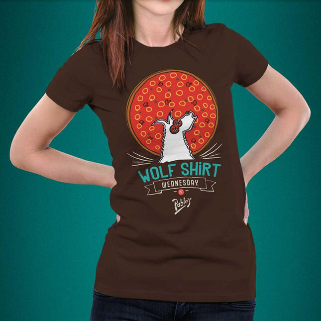 Pablo's Pizza Wolf Shirt Wednesday